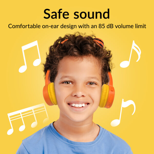 Mobilize Wireless/Wired Over Ear Kids Headphone 85Db Tiger - Afbeelding 6
