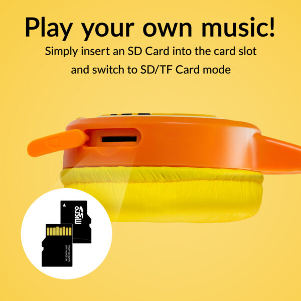Mobilize Wireless/Wired Over Ear Kids Headphone 85Db Tiger - Afbeelding 8