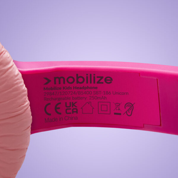 Mobilize Wireless/Wired Over Ear Kids Headphone 85Db Unicorn - Afbeelding 3
