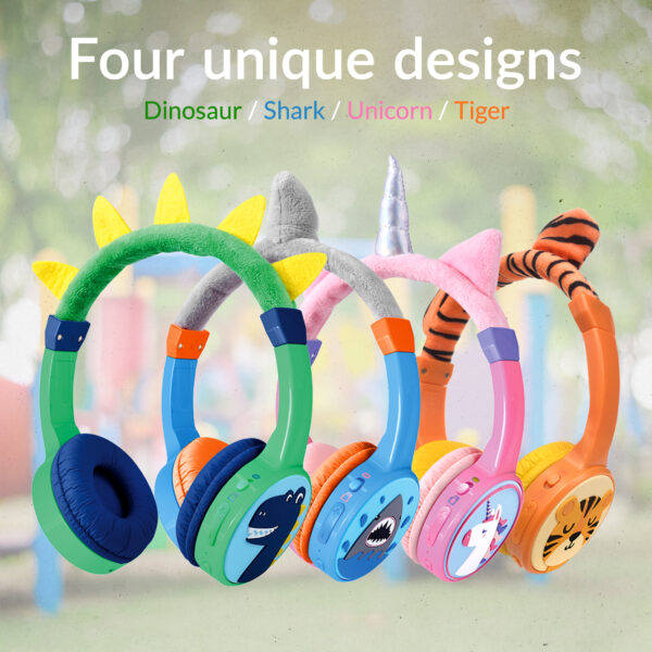 Mobilize Wireless/Wired Over Ear Kids Headphone 85Db Unicorn - Afbeelding 5