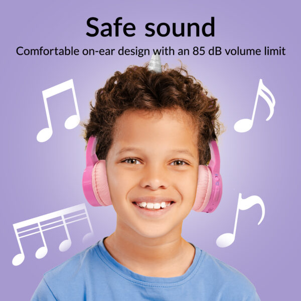 Mobilize Wireless/Wired Over Ear Kids Headphone 85Db Unicorn - Afbeelding 6