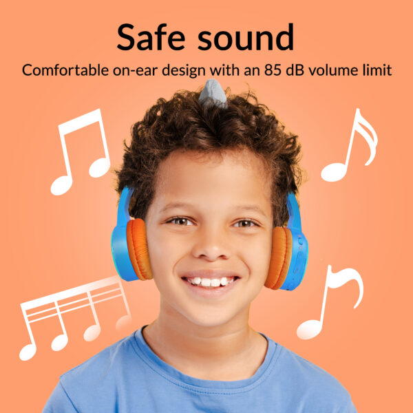 Mobilize Wireless/Wired Over Ear Kids Headphone 85Db Shark - Afbeelding 6