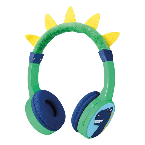 Mobilize Wireless/Wired Over Ear Kids Headphone 85Db Dinosaur