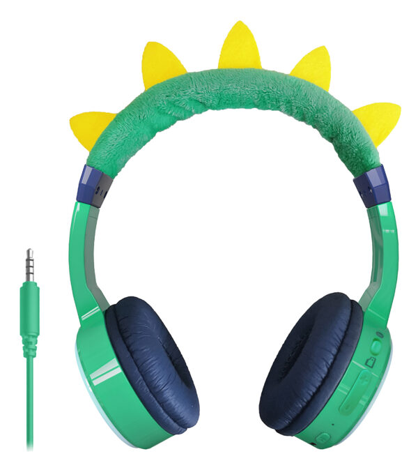 Mobilize Wireless/Wired Over Ear Kids Headphone 85Db Dinosaur - Afbeelding 2