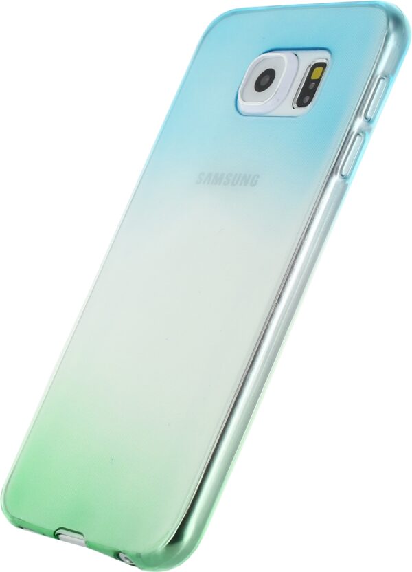 Xccess Thin Tpu Case Samsung Galaxy S6 Edge Gradual Green/Turquoise