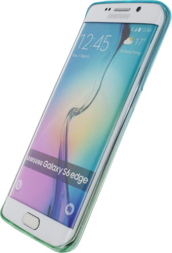 Xccess Thin Tpu Case Samsung Galaxy S6 Edge Gradual Green/Turquoise - Afbeelding 2