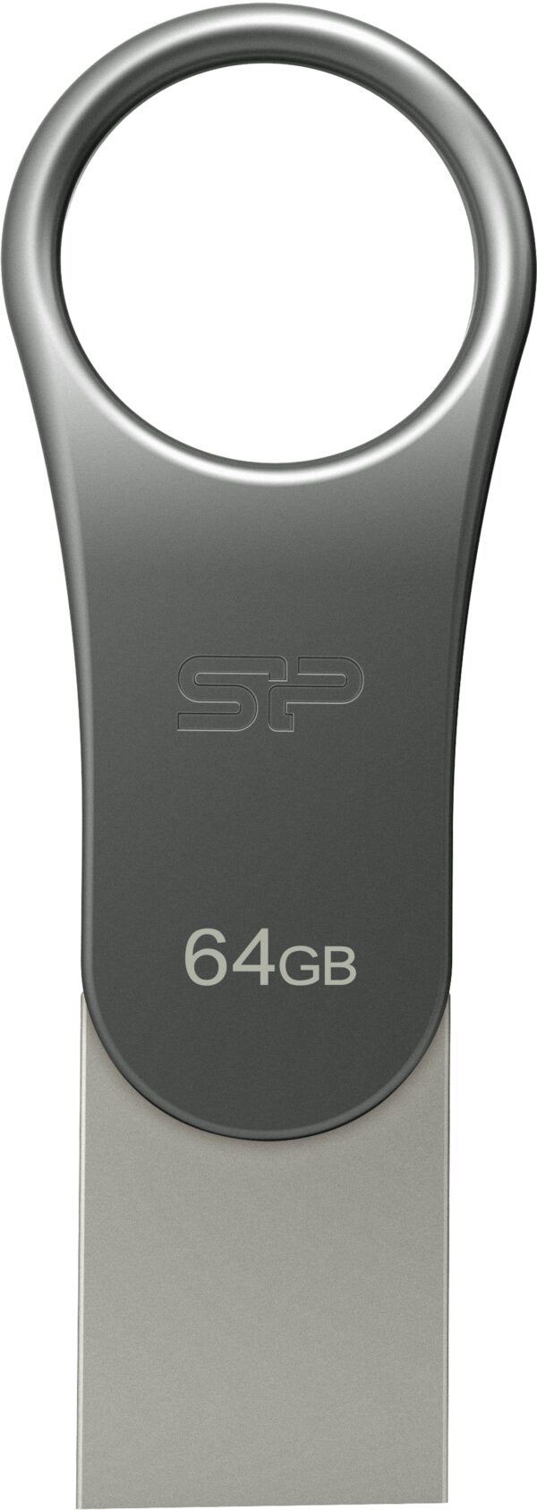 Silicon Power C80 Dual Usb Pendrive Mobile 64Gb Usb-C Grey - Afbeelding 2