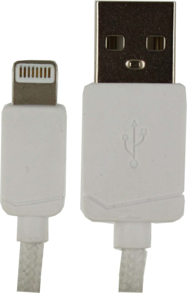 Keymate Charge/Sync Keychain Cable Nylon Braided Lightning White - Afbeelding 5