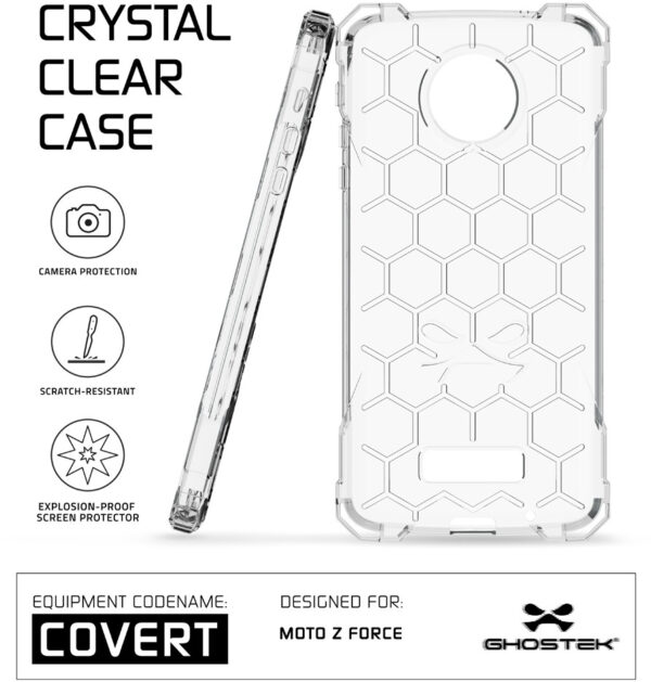 Ghostek Covert Protective Case Motorola Moto Z Clear - Afbeelding 4