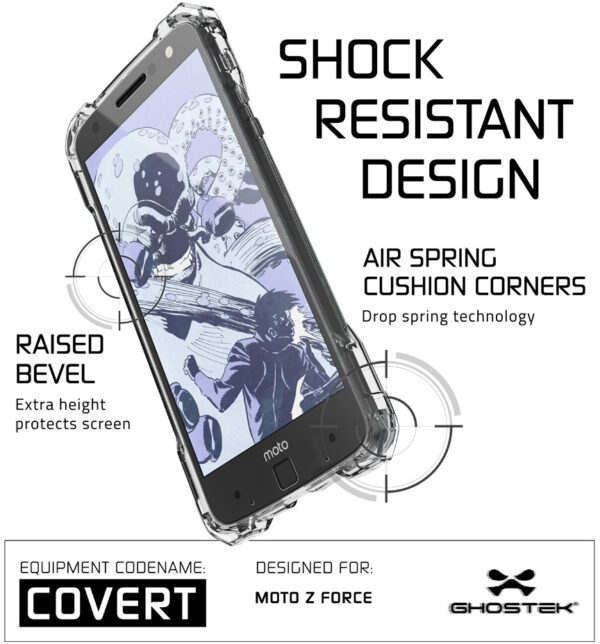 Ghostek Covert Protective Case Motorola Moto Z Clear - Afbeelding 5