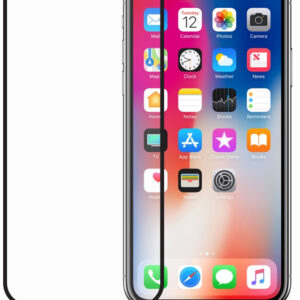 Mobilize Edge-To-Edge Glass Screen Protector Apple Iphone X/Xs/11 Pro Black Full Glue