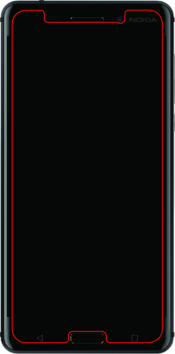 Mobilize Glass Screen Protector Nokia 6/6 Arte Black Special Edition Black - Afbeelding 2