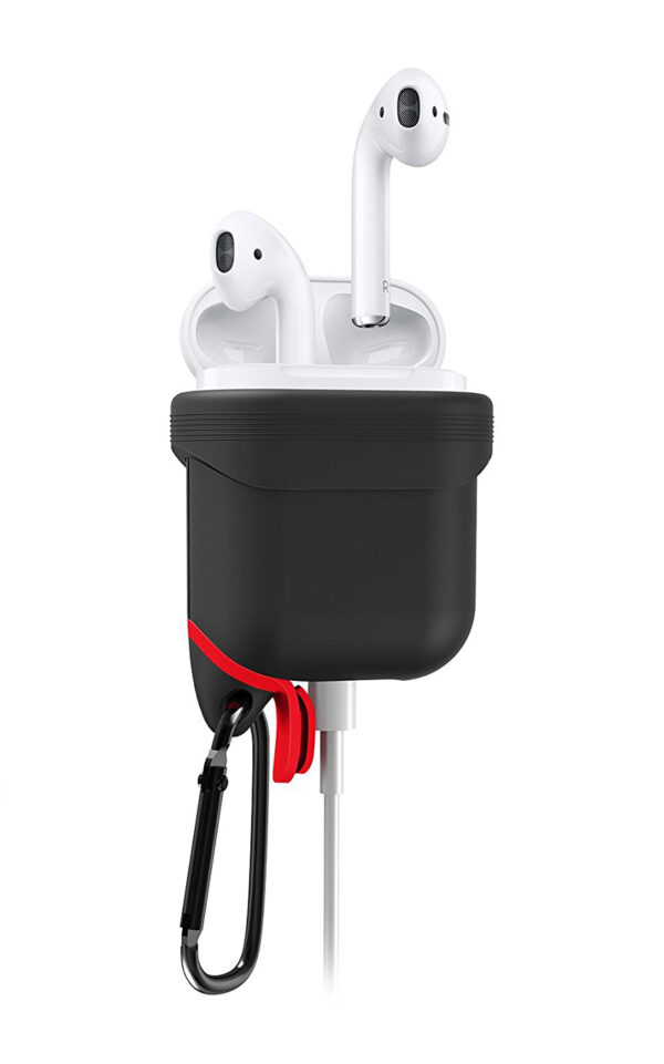 Xccess Shockproof Silicone Case With Hook For Apple Airpods Black - Afbeelding 2