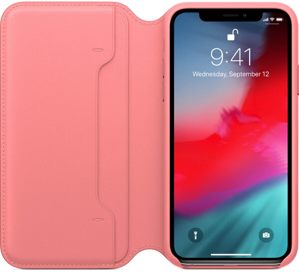 Apple Mrx12Zm/A Apple Leather Folio Case Iphone Xs Peony Pink - Afbeelding 2