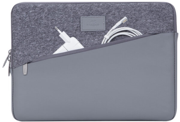 Rivacase Egmont Laptop Sleeve 13.3Inch Grey - Afbeelding 4