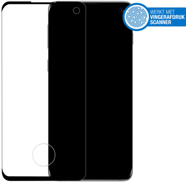 Mobilize Edge-To-Edge Glass Screen Protector Samsung Galaxy S10 Black Edge Glue
