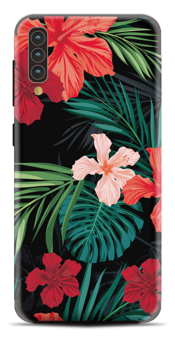 My Style Phoneskin For Samsung Galaxy A30S/A50 Red Caribbean Flower - Afbeelding 2