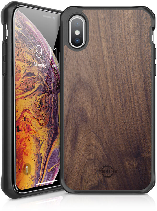 Itskins Level 2 Hybridfusion For Apple Iphone Xs Max Dark Wood - Afbeelding 2