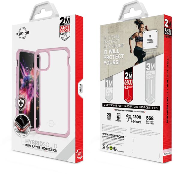 Itskins Level 2 Hybridsolid For Samsung Galaxy S10+ Pink/Transparent - Afbeelding 7