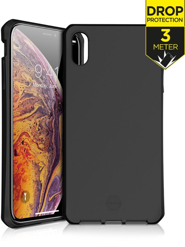 Itskins Level 2 Spectrumsolid For Apple Iphone Xs Max Plain Black