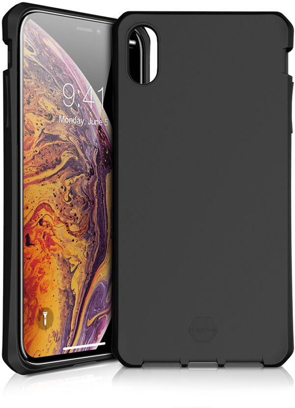 Itskins Level 2 Spectrumsolid For Apple Iphone Xs Max Plain Black - Afbeelding 2