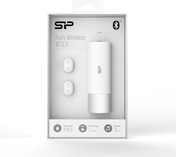 Silicon Power Bp81 Silicon Power Tws Bluetooth Stereo Earbuds White - Afbeelding 3