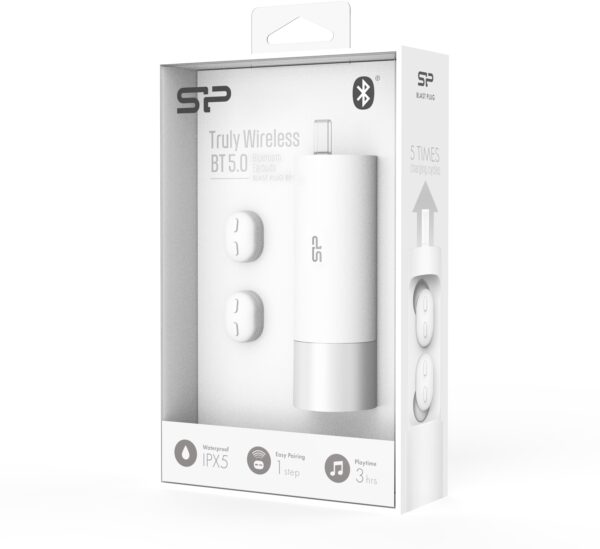 Silicon Power Bp81 Silicon Power Tws Bluetooth Stereo Earbuds White - Afbeelding 4