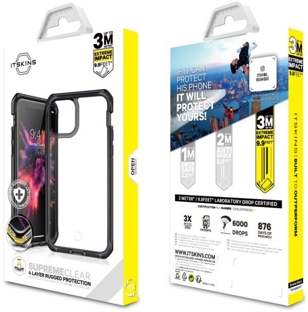 Itskins Level 3 Supremeclear For Apple Iphone 6/6S/7/8/Se (2020/2022) Black - Afbeelding 9