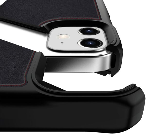 Itskins Level 2 Hybridfolio Leather For Apple Iphone 12 Mini Pure Black - Afbeelding 3