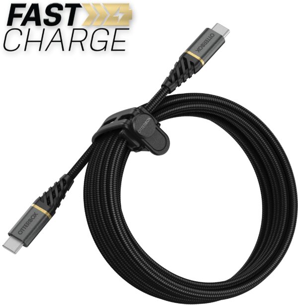 Otterbox Nylon Braided Charge/Sync Cable Usb-C To Usb-C 3M Black
