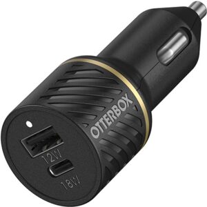 Otterbox Fast Charge Dual Port Premium Car Charger 30W Black Shimmer