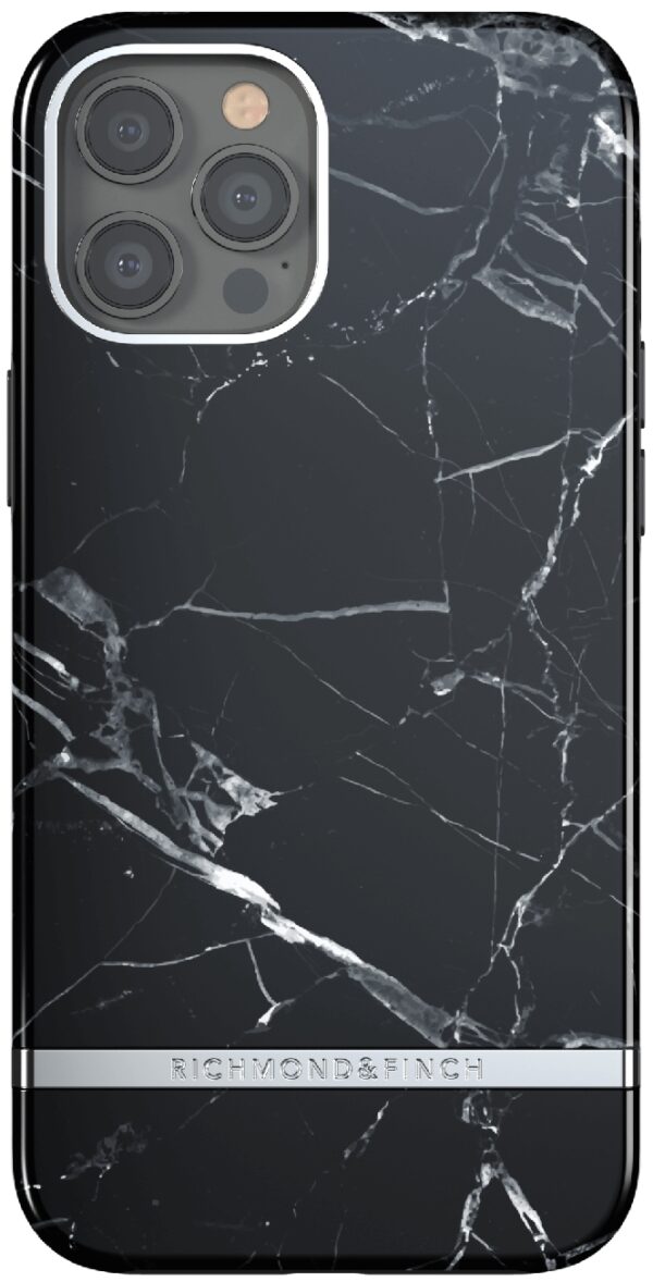 Richmond & Finch Freedom Series One-Piece Apple Iphone 12 Pro Max Black Marble - Afbeelding 2