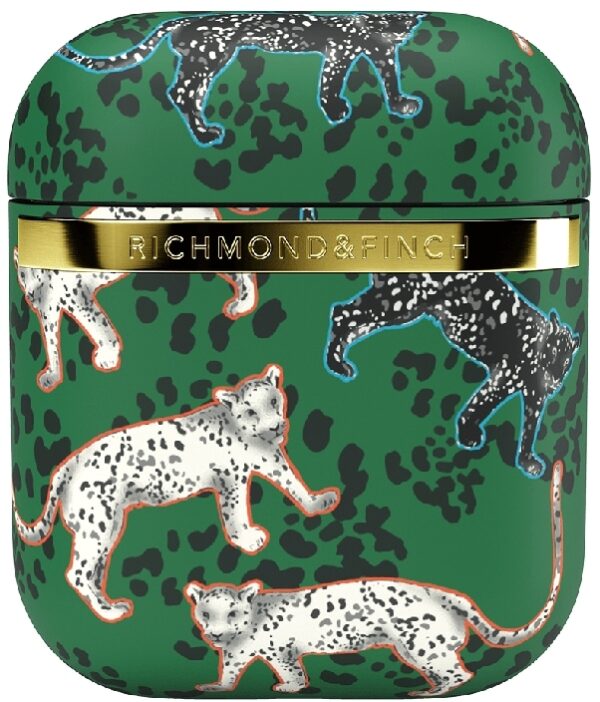 Richmond & Finch Freedom Series Apple Airpod Green Leopard/Gold - Afbeelding 2