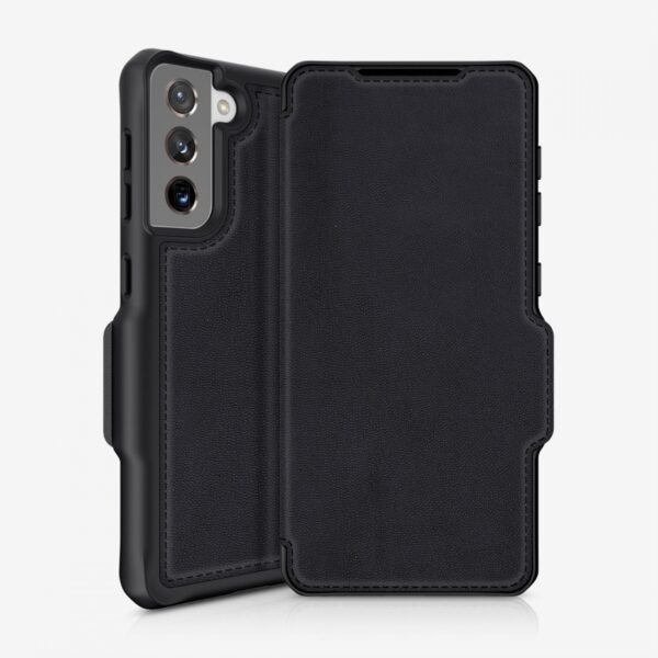Itskins Level 2 Hybridfolio Leather For Samsung Galaxy S21+ 5G Pure Black - Afbeelding 2