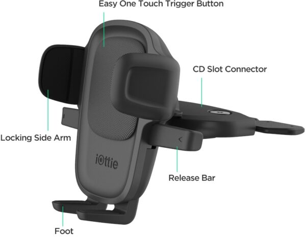 Iottie Easy One Touch 5 Cd Slot Mount Black - Afbeelding 8