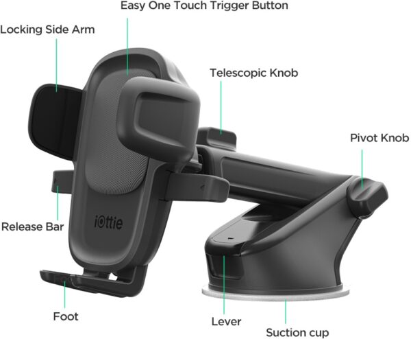 Iottie Easy One Touch 5 Dash/Windshield Mount Black - Afbeelding 7