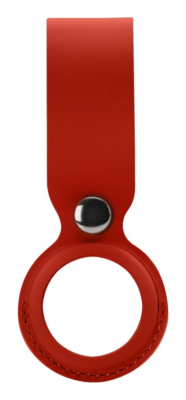Xccess Pu Leather Airtag Loop Red