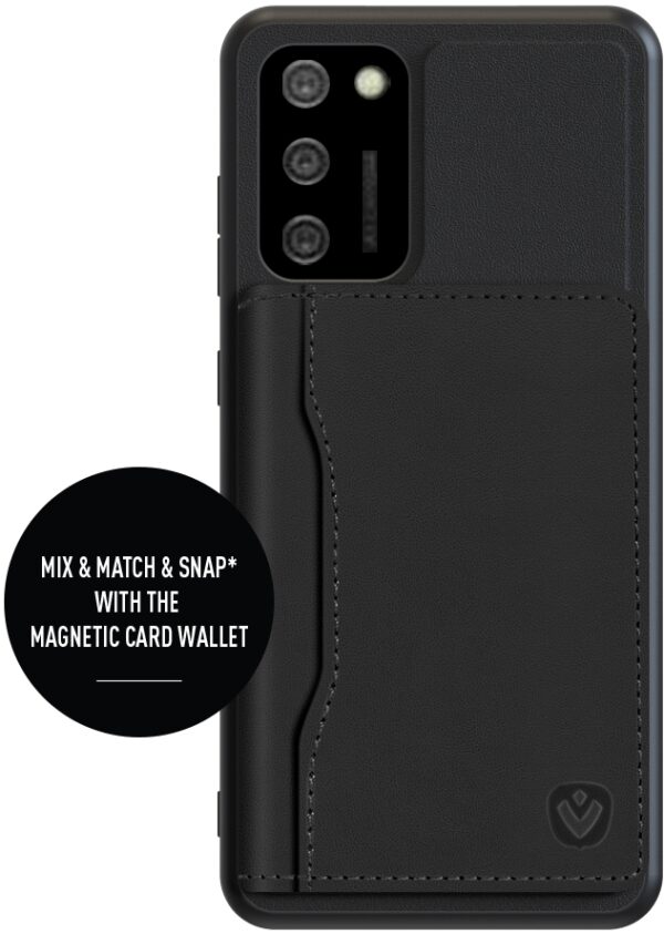 Valenta Leather Back Cover Snap Samsung Galaxy A02S Black - Afbeelding 12