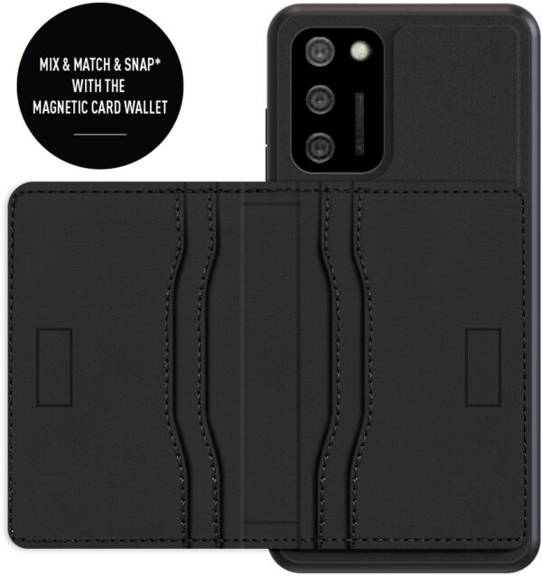 Valenta Leather Back Cover Snap Samsung Galaxy A02S Black - Afbeelding 13