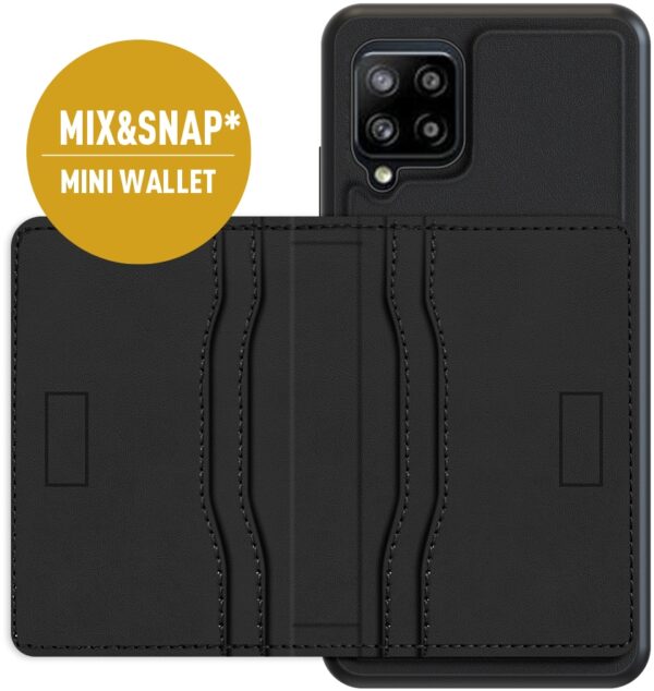 Valenta Leather Back Cover Snap Samsung Galaxy A42/A42 5G Black - Afbeelding 13