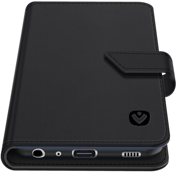 Valenta Leather Book Case Snap Universal Large Black - Afbeelding 10