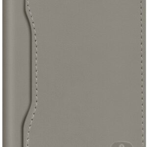 Valenta Leather Card Wallet Snap Grey