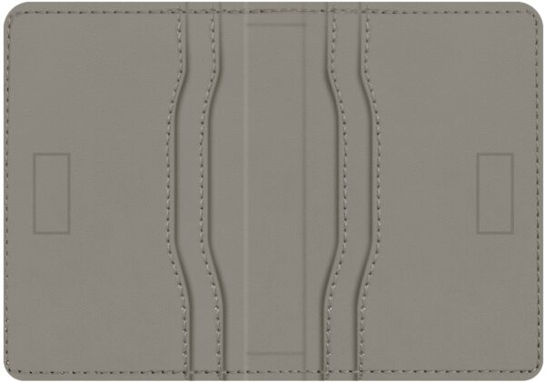 Valenta Leather Card Wallet Snap Grey - Afbeelding 4
