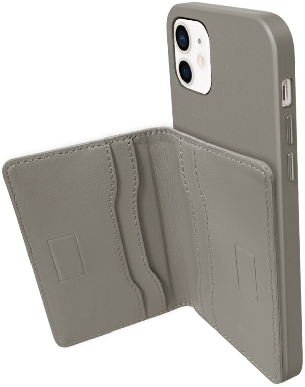Valenta Leather Card Wallet Snap Grey - Afbeelding 7