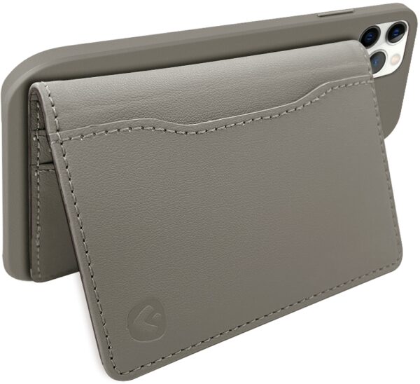 Valenta Leather Card Wallet Snap Grey - Afbeelding 8