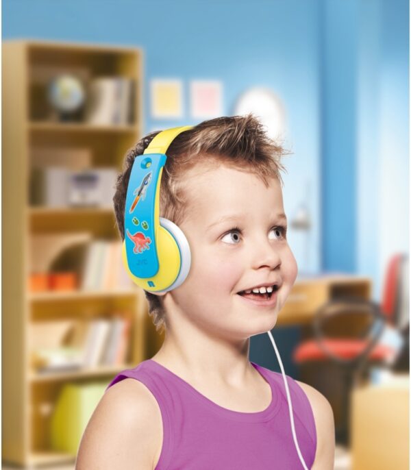 Jvc Ha-Kd7-Yne Jvc Kids Tinyphones Headphone Yellow/Blue - Afbeelding 3