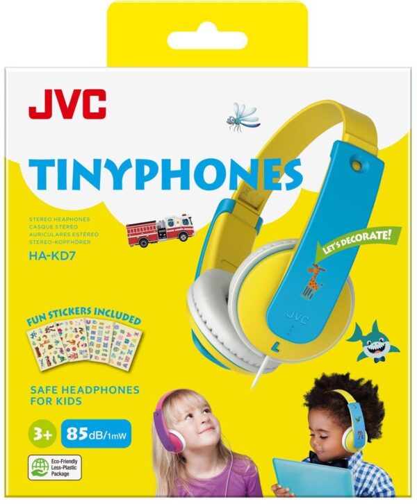 Jvc Ha-Kd7-Yne Jvc Kids Tinyphones Headphone Yellow/Blue - Afbeelding 4