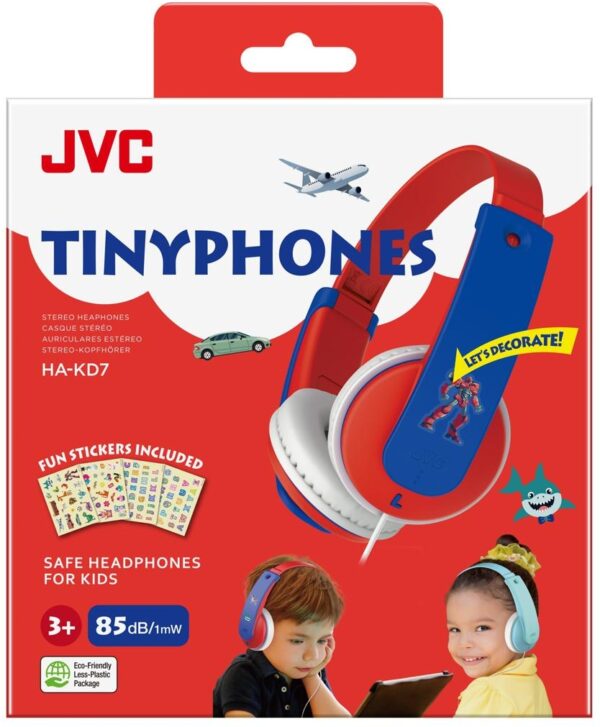 Jvc Ha-Kd7-Rne Jvc Kids Tinyphones Headphone Red/Blue - Afbeelding 3