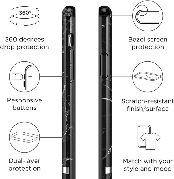 Richmond & Finch Freedom Series One-Piece Apple Iphone 13 Pro Black Marble - Afbeelding 7