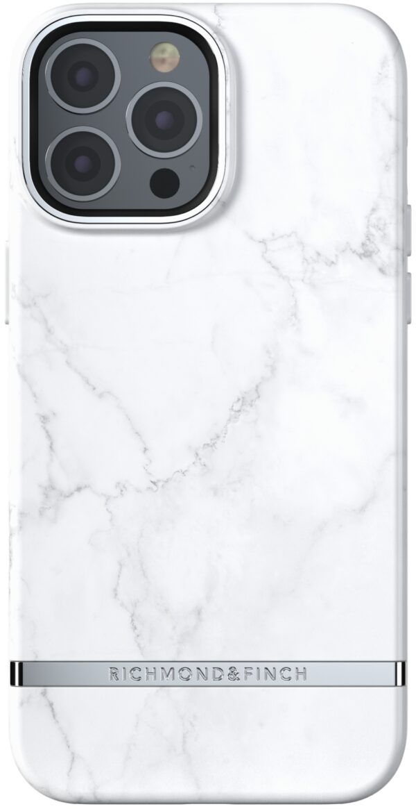 Richmond & Finch Freedom Series One-Piece Apple Iphone 13 Pro Max White Marble - Afbeelding 2